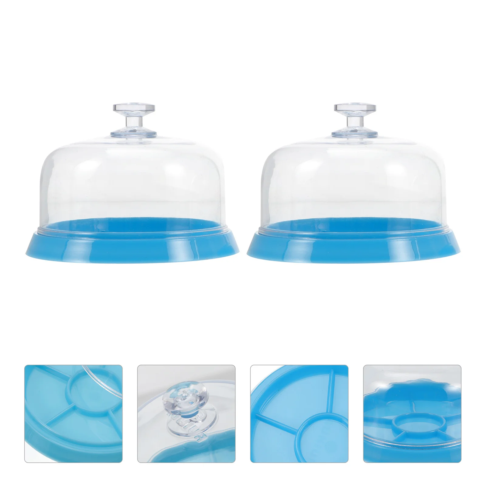 

2pcs Storage Box With 6 Compartments Transparent Lid For Watch Repair Tools Watchmakers Tray Watch Parts Organizer Case