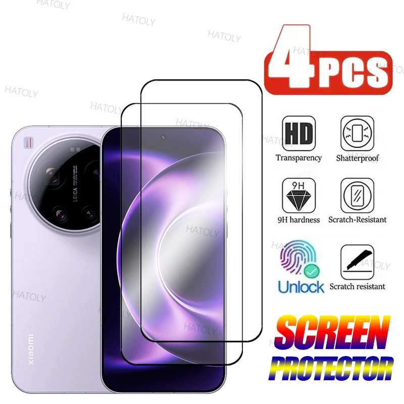 

Защитная пленка для экрана Xiaomi 17 Ultra, 2/4 шт., закаленное стекло Xiaomi 17 Ultra 5G, устойчивое к царапинам, полное клеевое стекло для телефона Xiaomi 17 Ultra