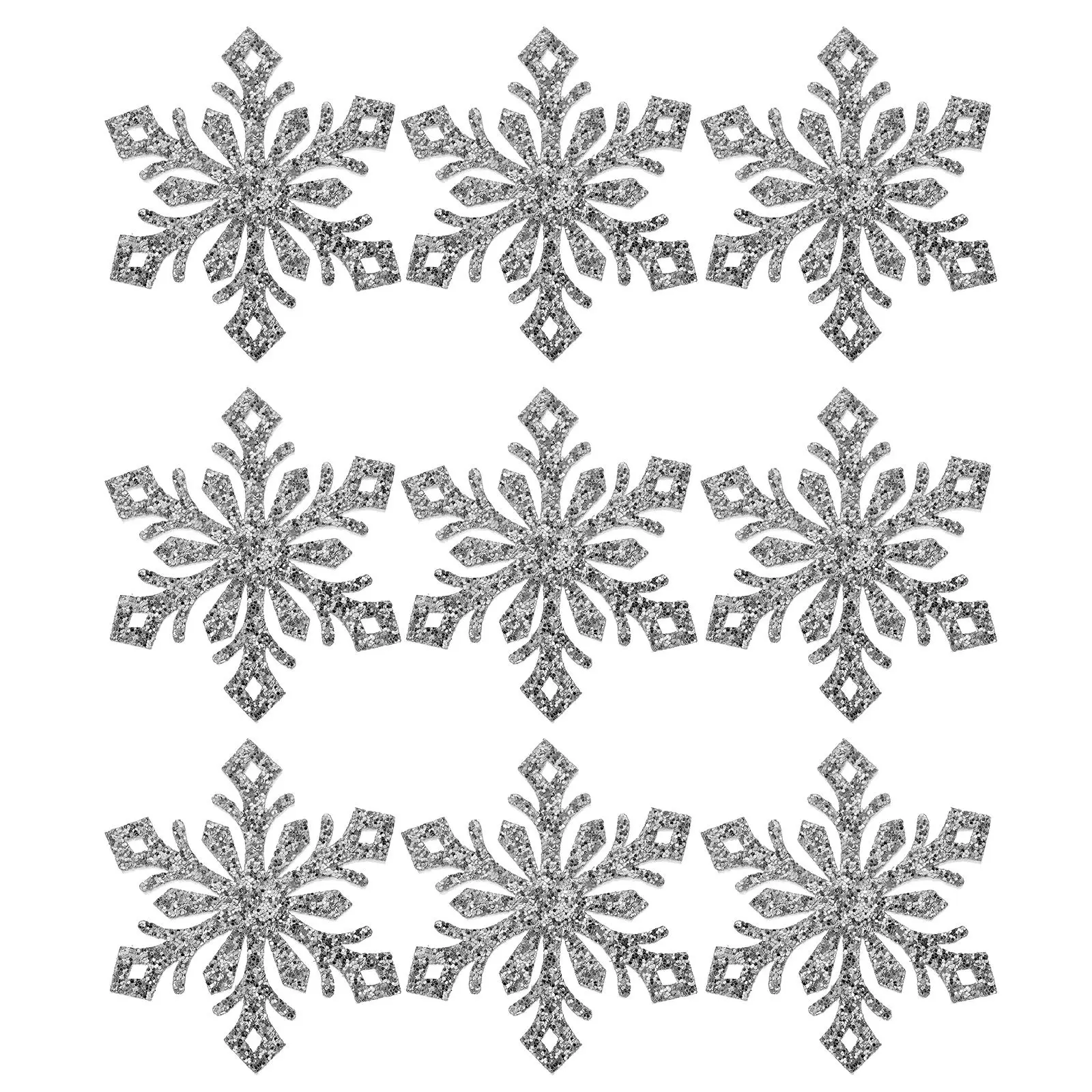 

30 Pcs DIY Decorative Snowflakes Christmas Hair Clips Material Gold Powder Cloth Bride