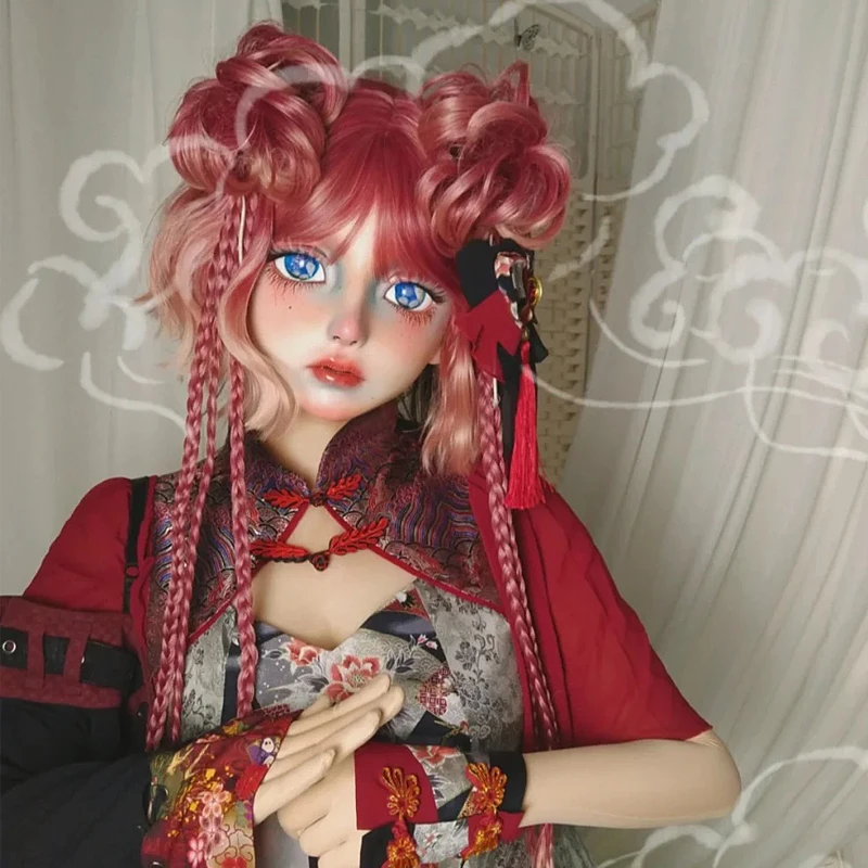 Maski BJD z żywicy, półgłowa/cała głowa, oczy Kigurumi, crossdress, cosplay, japońskie anime, unisex, maski, oczy i peruka