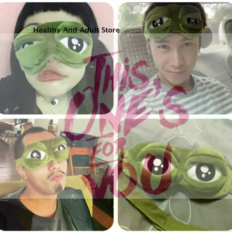 【HB】3D Sad Frog Sleep Mask Natural Sleeping Eyeshade Cover Shade Eye Patch For Women Men Soft Portable Blindfold Travel Eyepatch