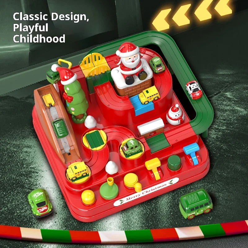 

Children Adventure Race Track Toys DIY Assembled Dinosaur Games Sliding Racing Track Car Set Kids Interactive Toy Christmas Gift