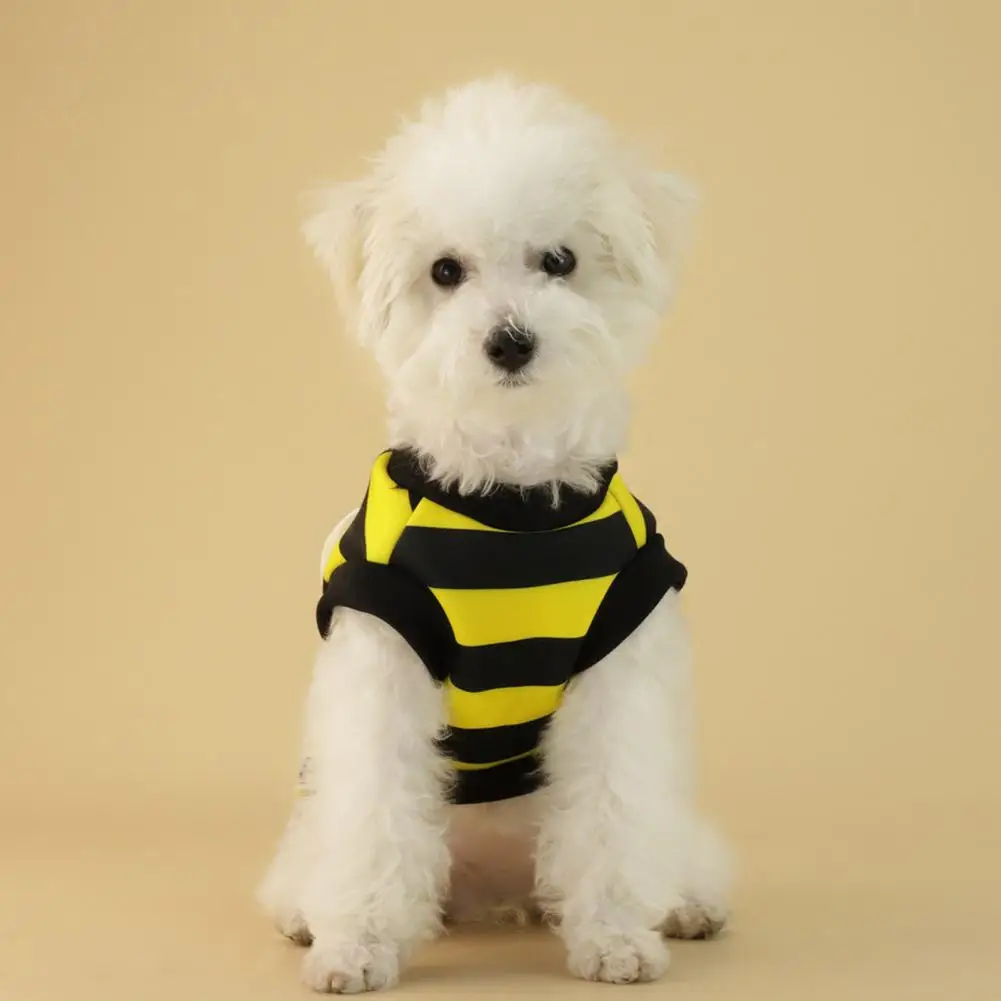 Dog Clothing Bee-themed Pet Costume Soft Comfortable Two-leg Pullover Clothes for Dogs Cats Quirky Transformer Design