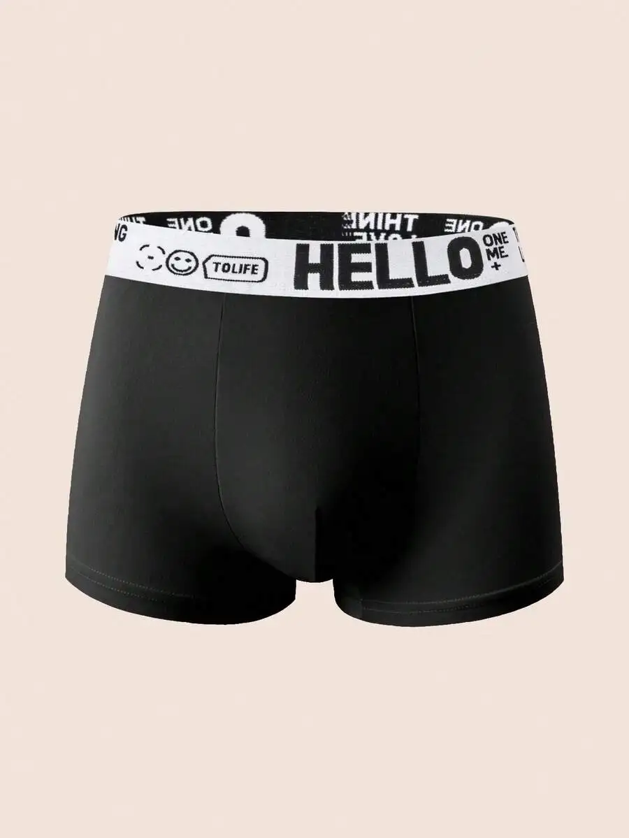 

Mens Boxer Briefs With Contrast Letter Waistband