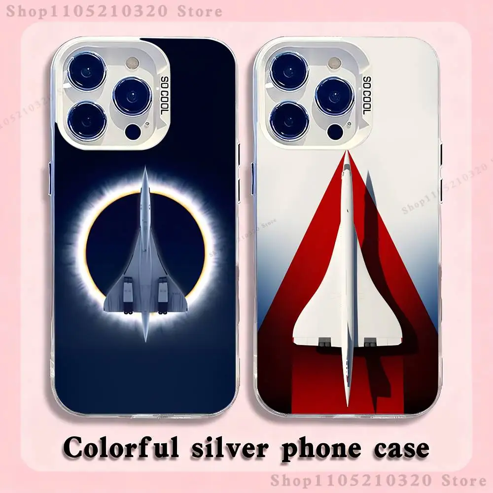 

Concorde Air France Phone Case For iPhone 17,16,15,14,13,12,11,Pro,Max,Plus,Mini,XS,SE Anti Fall White Matte Hard Bumper