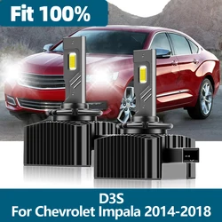 2Pcs D3S Led Headlight 6000K CSP Chip 1:1 Xenon Car Light Hight Low Beam Fit For Chevrolet Impala 2014 2015 2016 2017 2018