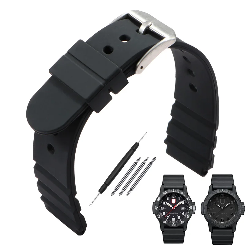 21mm For luminox silicone rubber watchband 3001/0321/3400/3901 Diving replacement wristband Military watch strap accessories 22
