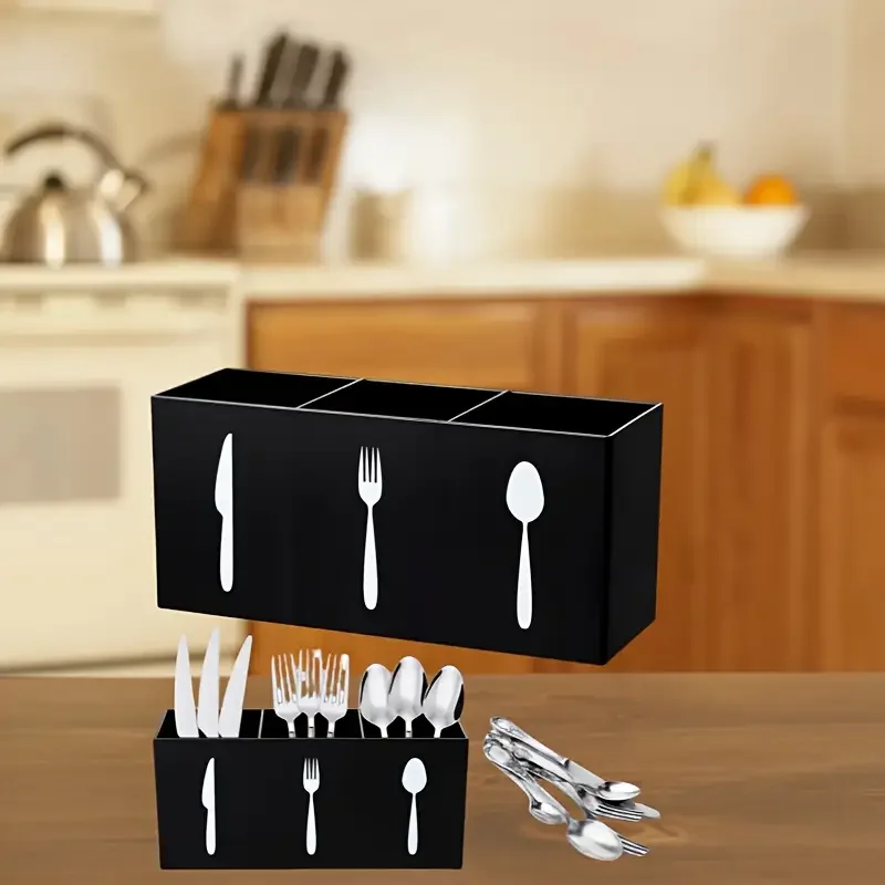 

Multifunctional Chopstick Spoon Storage Holder Plastic Drainer Drain Double Layer Cutlery Knife Fork Drain Racks Kitchen Tools