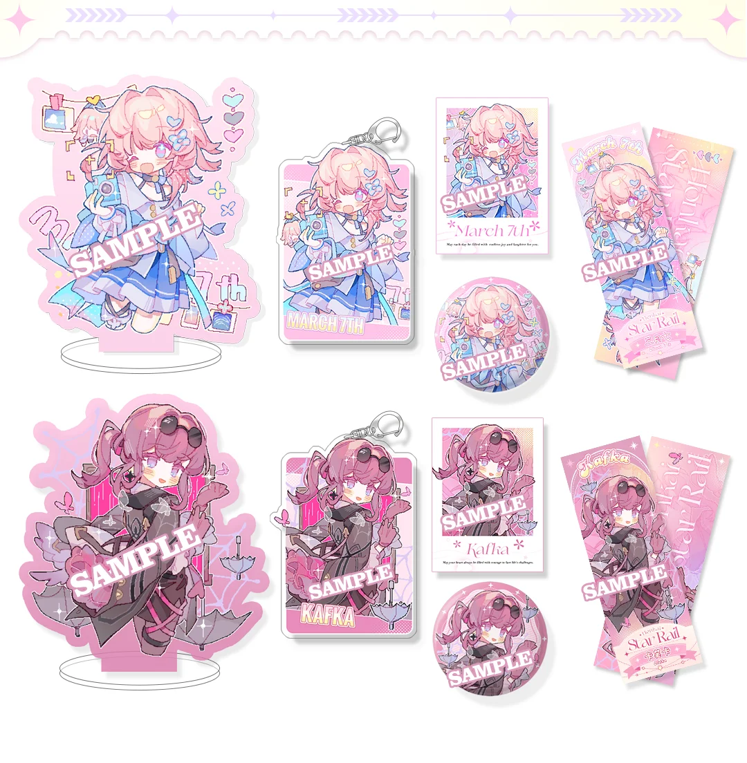 2024 Anime Honkai: Star Rail March 7th Kafka Imbibitor Lunae Badge Pendant Instant Camera Laser Ticket Stand Card Cosplay Gift