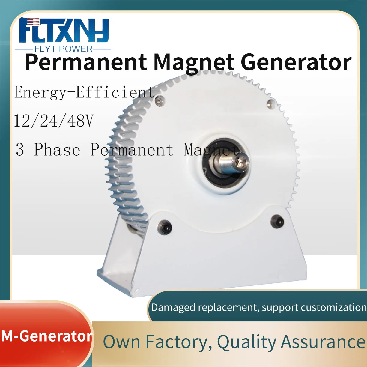 3000W DC 12V 24V 48V Permanent Magnet Generator for DIY Horizontal Wind Turbine Generator Windmil hydraulic generator