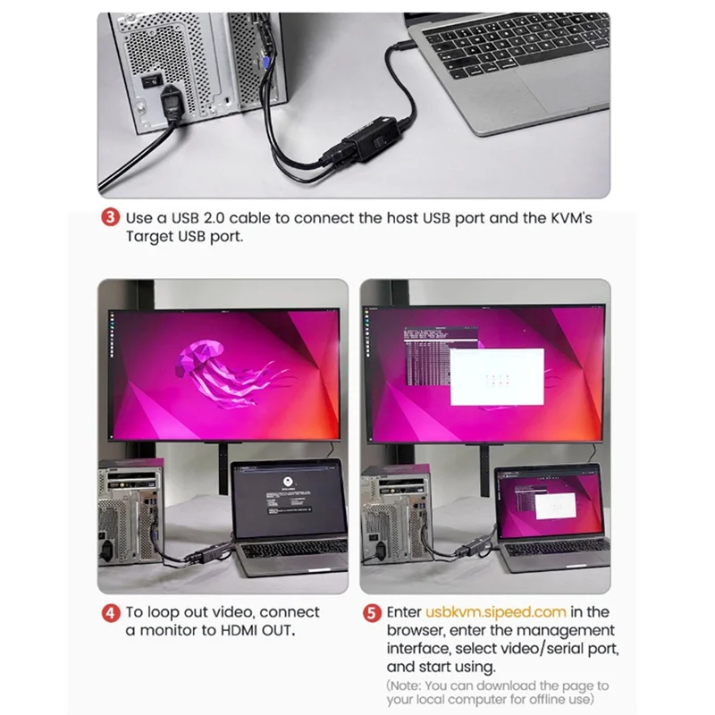 Exquisite-Nanokvm USB Nanokvm-USB-Tool-Kit Vingerformaat 4K USB KVM voor server/Sbcs