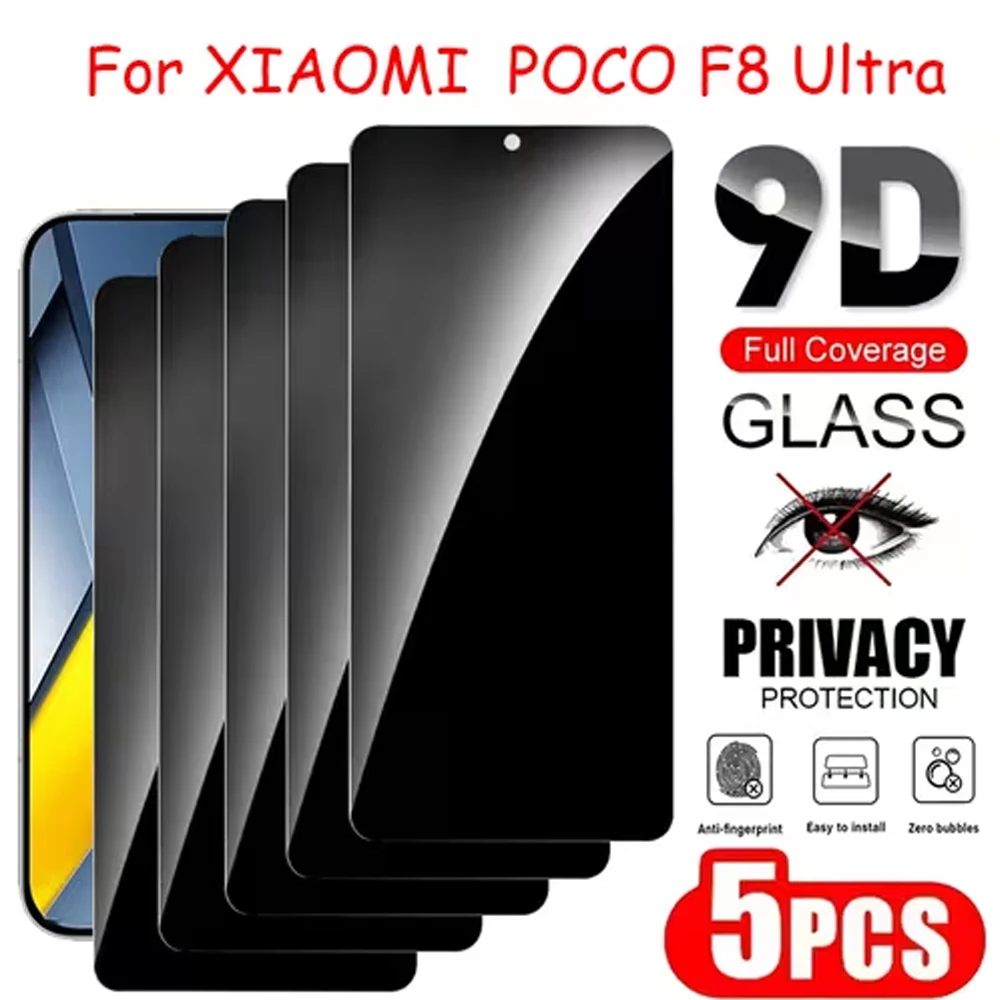 

5-1Pcs Privacy Screen Protectors For Xiaomi Poco X7 F7 Pro F7 Ultra X6 X5 Pro X3 Pro X6 Pro F6 Pro C61 C65 M6 C40 Tempered Glass