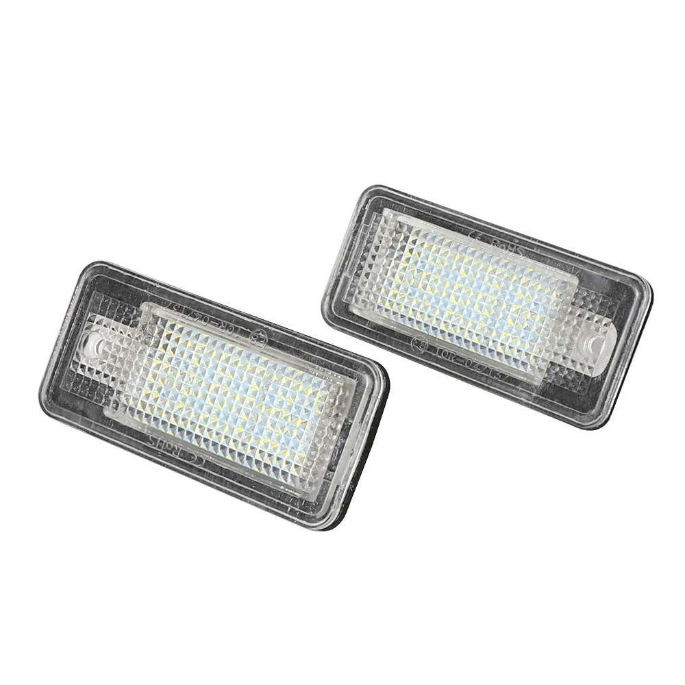 Error Free White LED Car License Plate Light Bulbs Accessories For Audi A4 S4 B6 B7 A3 S3 8P A6 C6 4F S6 A8 S8 D3 4E Q7 RS4 RS6 view 5