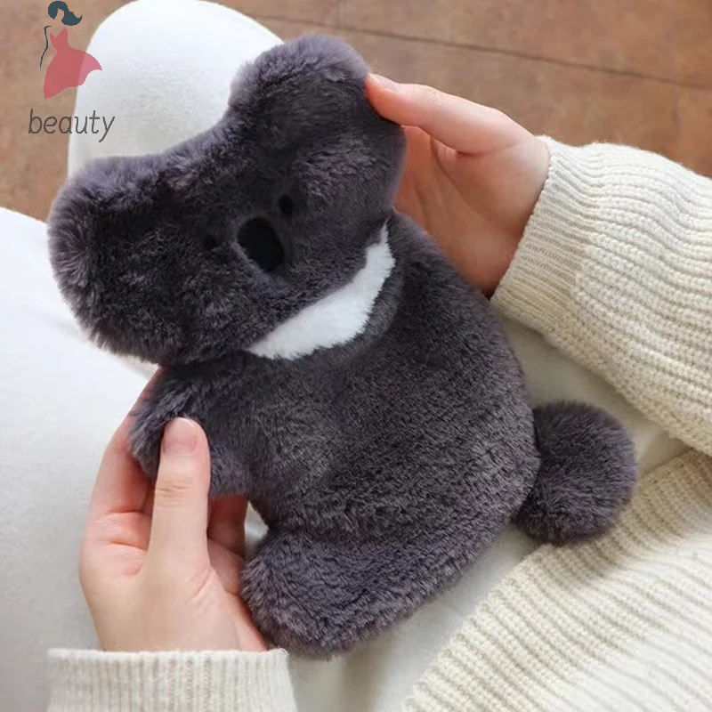 Cute Squirrel Koala Pencil Case, Saco cosmético, Bolsa de caneta de pelúcia Saco de armazenamento de grande capacidade