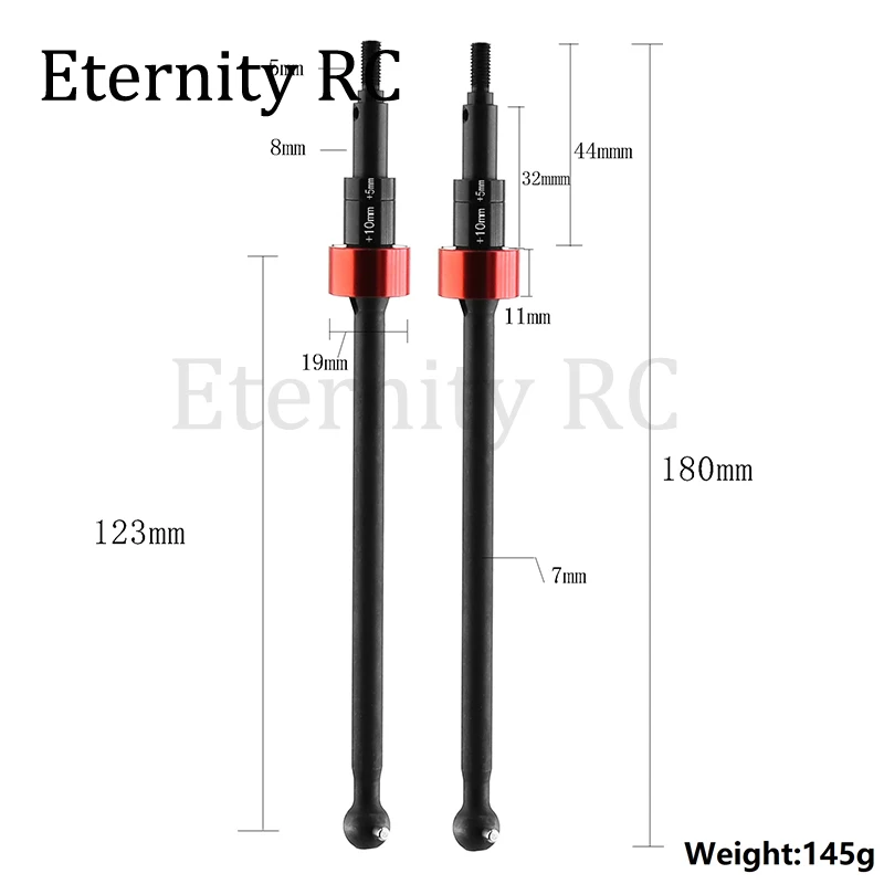 HPI Savage X Flux XL 1/8 RC 자동차 전면 및 후면 업그레이드 부품 액세서리 용 2pcs 스틸 메탈 드라이브 샤프트 CVD 드라이브 샤프트 86246