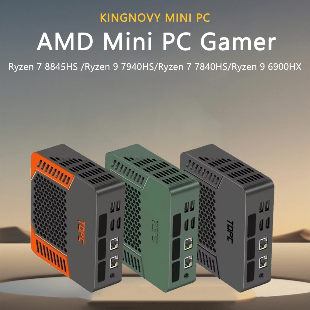 2024 Goedkope AMD Mini PC Ryzen 9 7940HS R7 8845HS USB4.0 Dual LAN 2x DDR5 PCIe 4.0 Windows 11 Pocket Gaming Mini Computer WiFi 6E