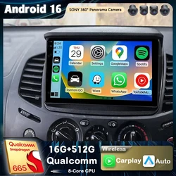 Android 16 Carplay Car Radio For Mitsubishi Pajero Sport 2 L200 Triton 2008 - 2016 Multimedia Video Player Navigation GPS Stereo