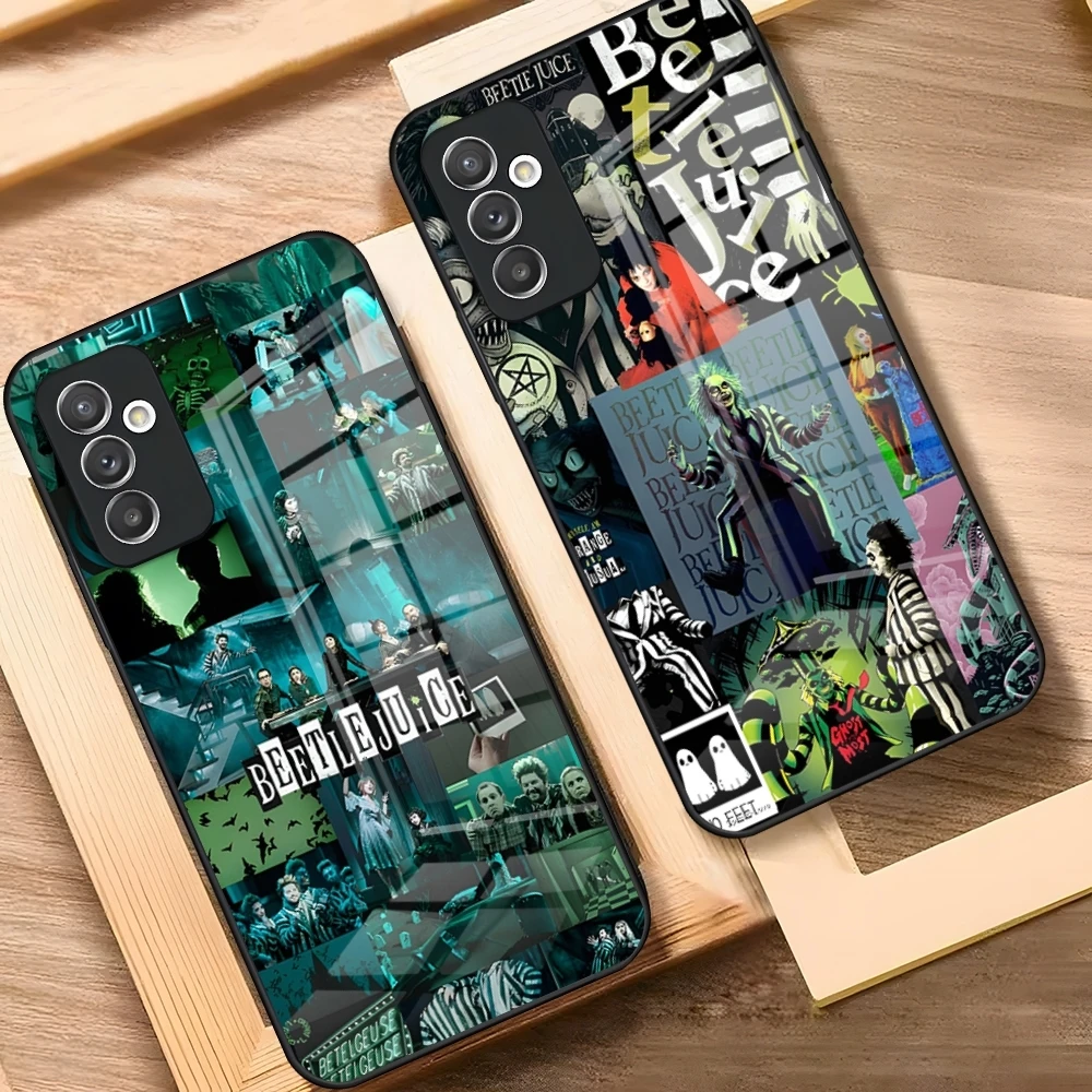 B-Beetlejuice Handbook-es Phone Case For Samsung A52 A71 A21 A54 Galaxy A34 A14 A32 M14 S24 S23 S22 S21 S20 FE Glass Cover