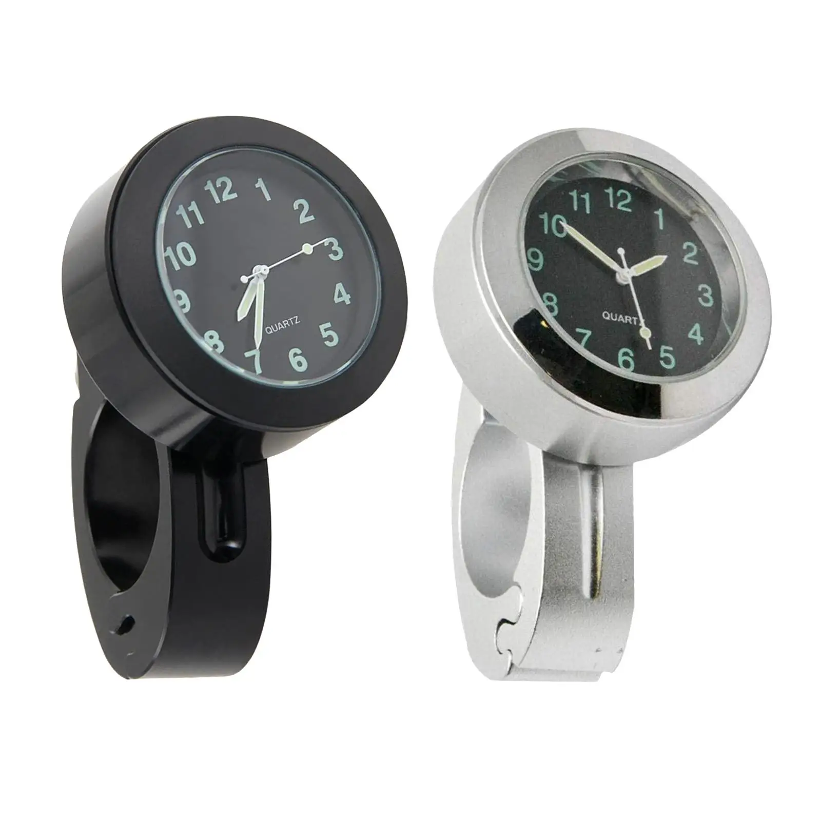 Universal Waterproof Motorcycle Handlebar Mount Clock Fit Handlebar Black Dial Watch for Harley/honda/yamaha/street Bike