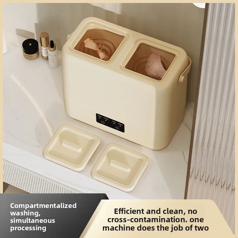 Underwear Lingerie Washing Machine Large-Capacity Semi-Automatic Model Blue-Light Pulsator USB/Plug-in Powered Portable Design