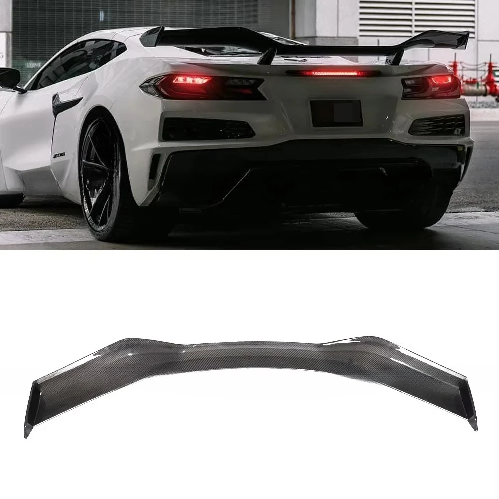 

Wholesale Wet Carbon Fiber Rear Trunk Wing for Corvette C8 Z06 Carbon Fiber Wing