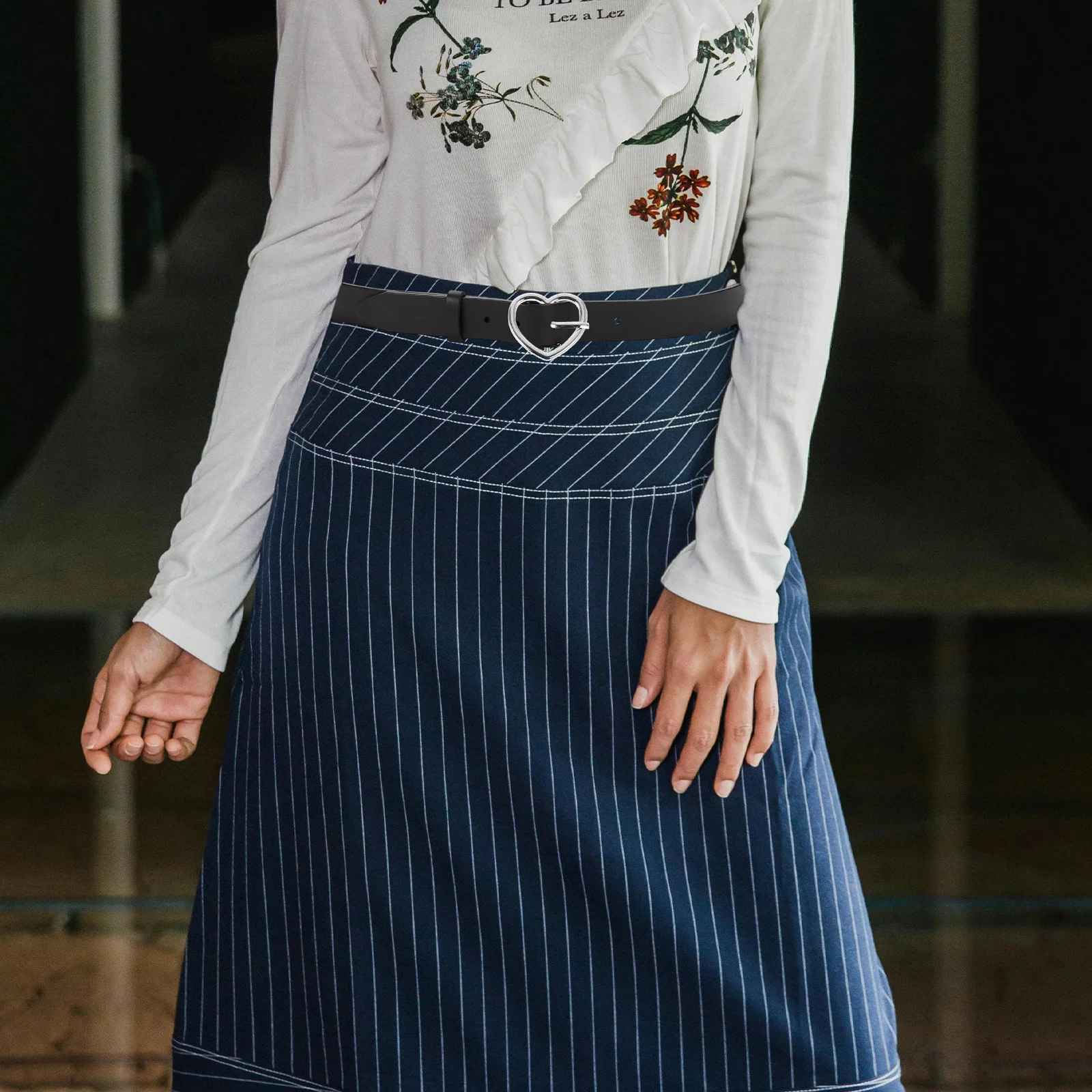 10 قطع على شكل قلب مشبك الخصر حزام معدني الأجهزة الزخرفية واحدة الشق استبدال القلب تصميم حزام الخصر مشبك #4