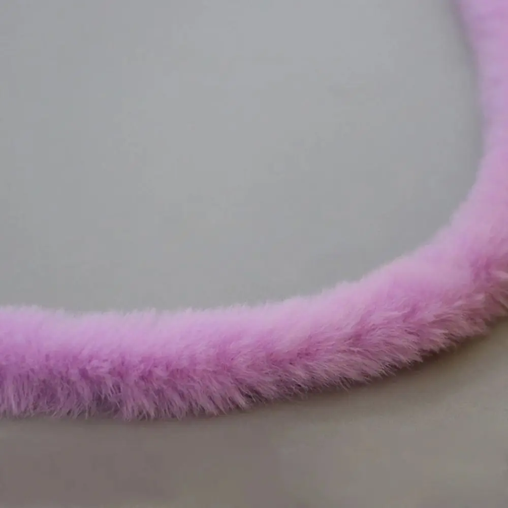 1M Faux Fur Ribbon Tape Cuff Plush Strip Handmade Wool Tops Fluffy Trim Stage Costume DIY Apparel Sewing