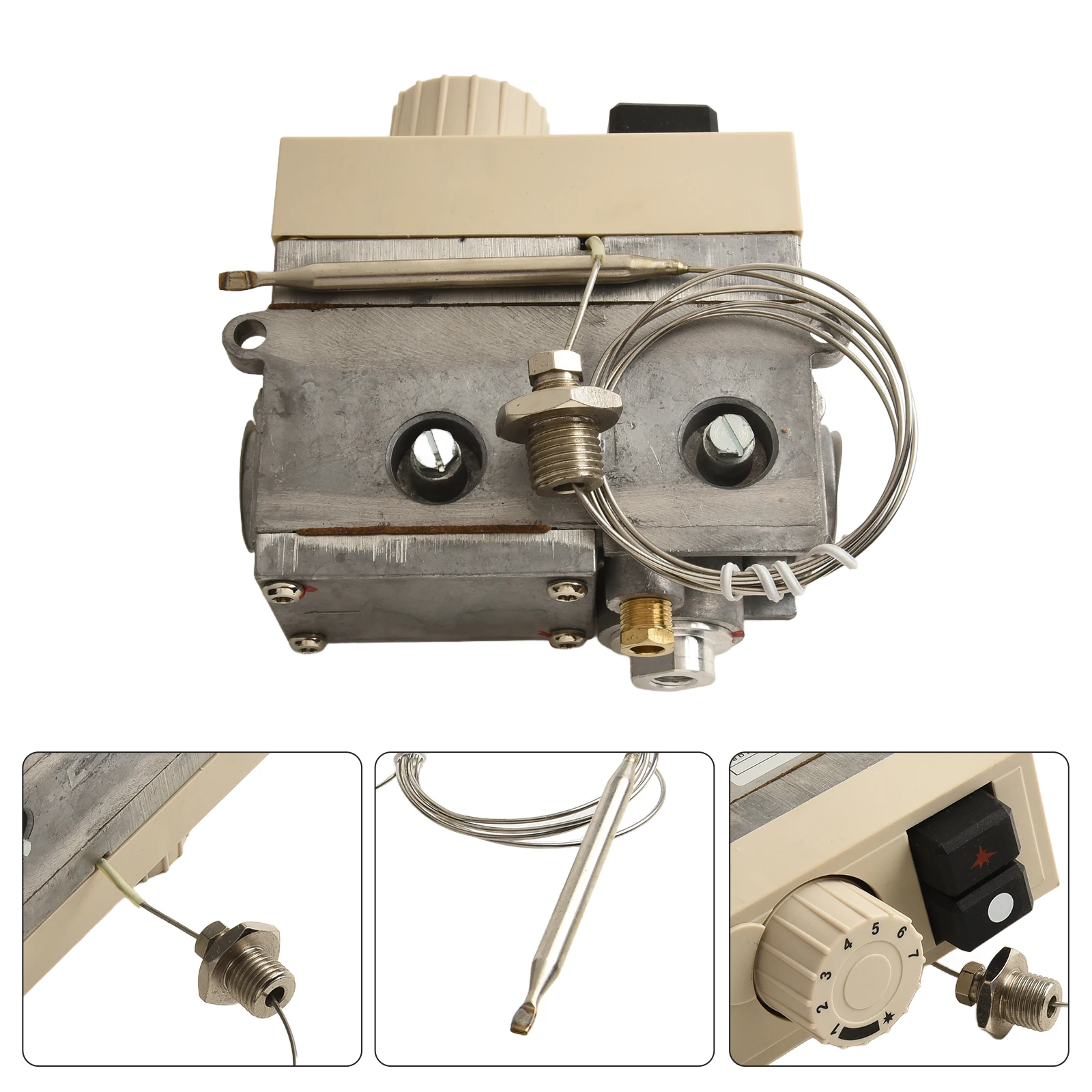 710 Gas For Temperature Control Valve 120-200 For Celsius Thermostat For Commercial Fryers Woks Steamers Ovens Gas Appliance Spa