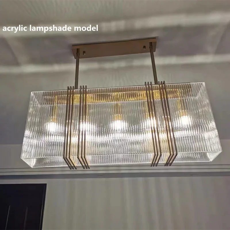 Americano de luxo aço led e14 luzes pingente sala jantar ouro lustre em linha reta pendurado lâmpada deco luminárias interiores lâmpada