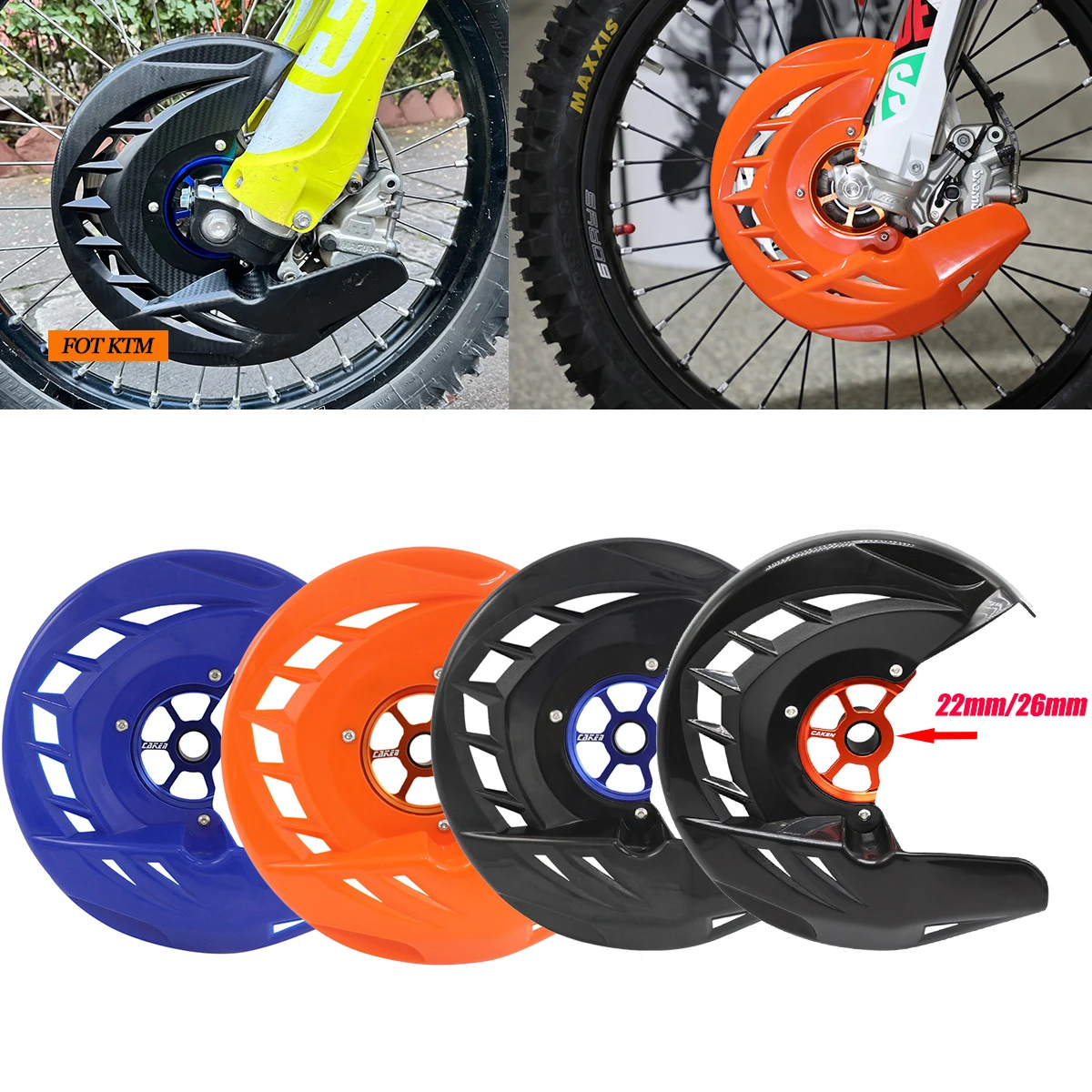 

22mm 26mm Front Brake Disc Guard For KTM Husqvarna 125-400 450 530 SX SXF XC XCF EXC EXCF TC FC Motorcycle Brake Cover 2015-2022