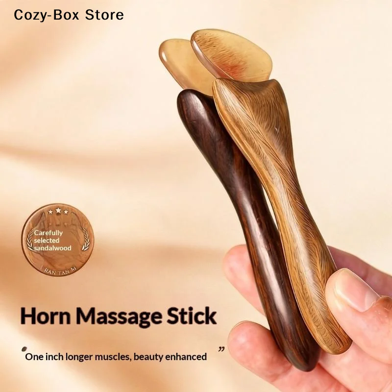 Sandalwood Massager 1/2PCS Face Lifting Tool Anti Puffiness Skin Tightening for Facial Relaxation Home Use