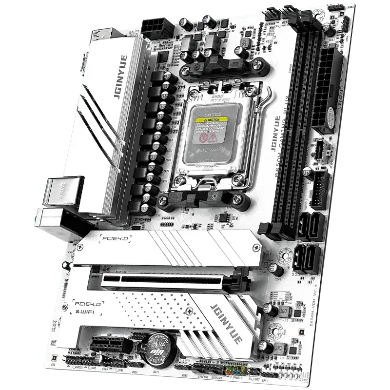 JGINYUE B650M Motherboard Kit Ryzen 5 7600X CPU Processors 2*16GB 6000Mhz DDR5 Dual Channel Memory RAM M-ATX B650M GAMING PLUS