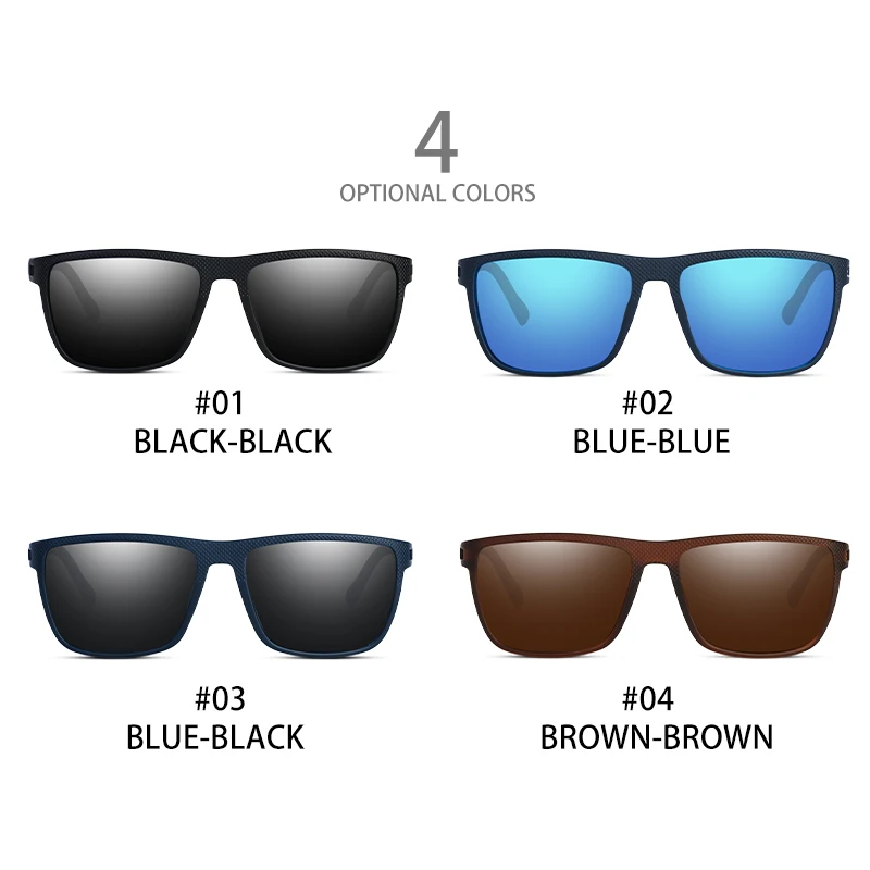 Mode Hohe Qualität Marke Neue Polarisierte UV400 Sonnenbrille Männer Frauen Quadratische Matte Rahmen Gläser – Detail 9