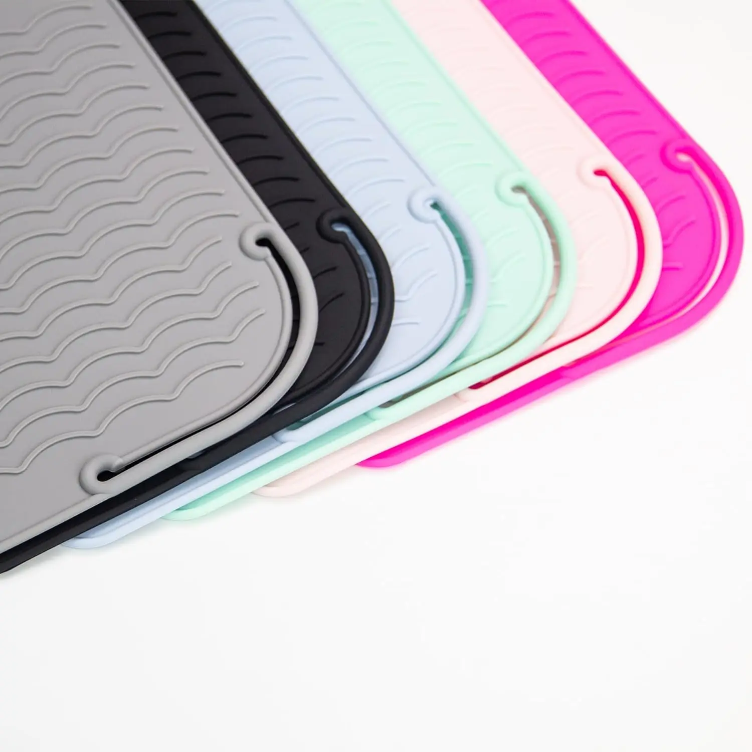 Neue Plus Size Silikon Hitzebeständige Matte Tragbare Reise Hot Tools Pad Abdeckung für Lockenstab, Glätteisen Haarglätter – Detail 6