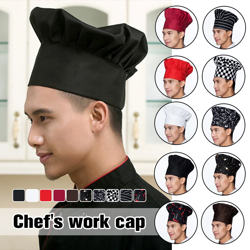 Chapeau de Chef professionnel, chapeaux de cuisine de Restaurant, de café d'hôtel, casquette de serveur, casquette de BBQ, accessoires de Services de restauration