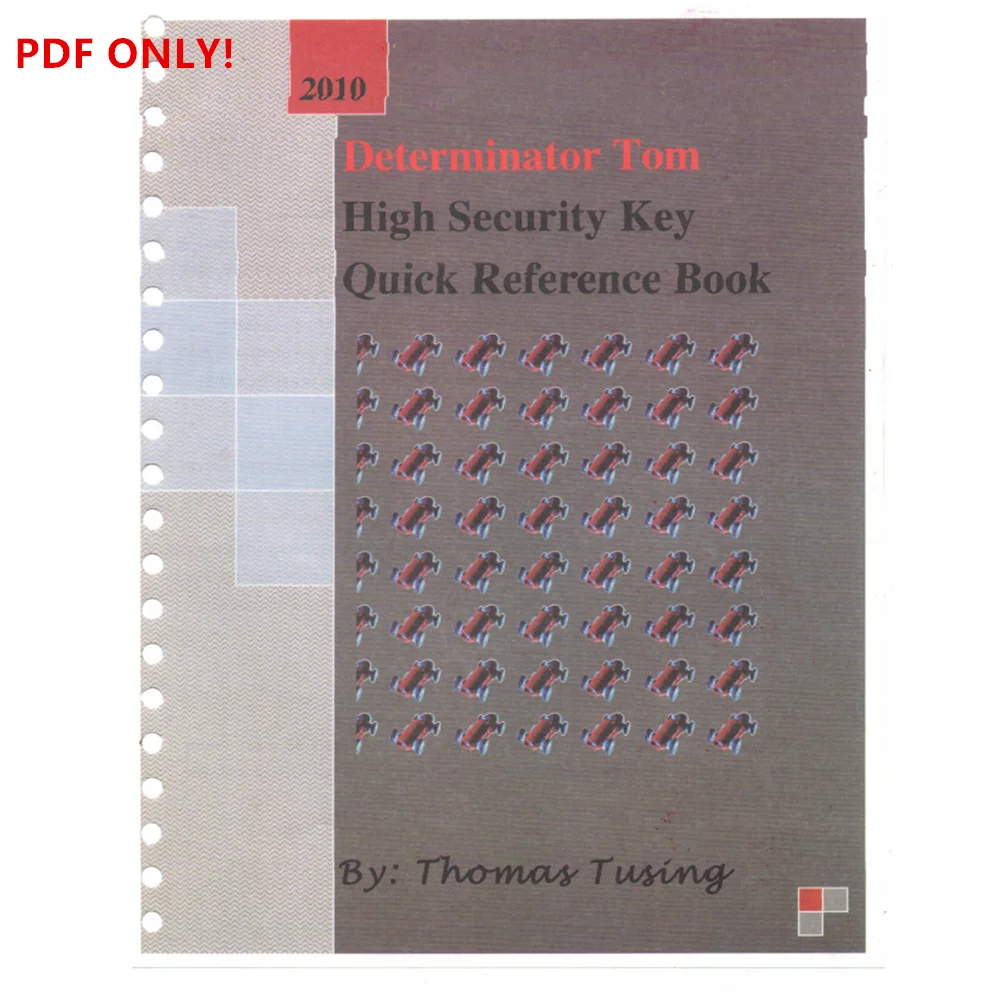 new arrival AUTO LOCK quick reference guide book for Determinator Security key Manual high security car key Only PDF file !