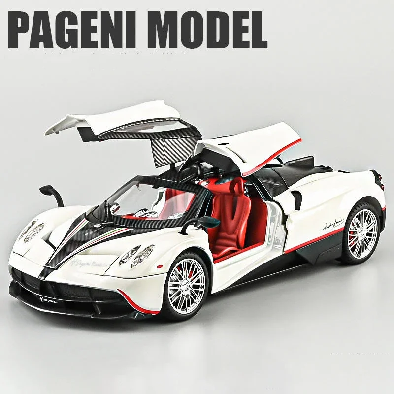 New 1:18 Pagani Huayra Dinastia Supercar Alloy Diecasts & Toy Vehicles Metal Toy Car Model Sound and light Collection Kids Toy