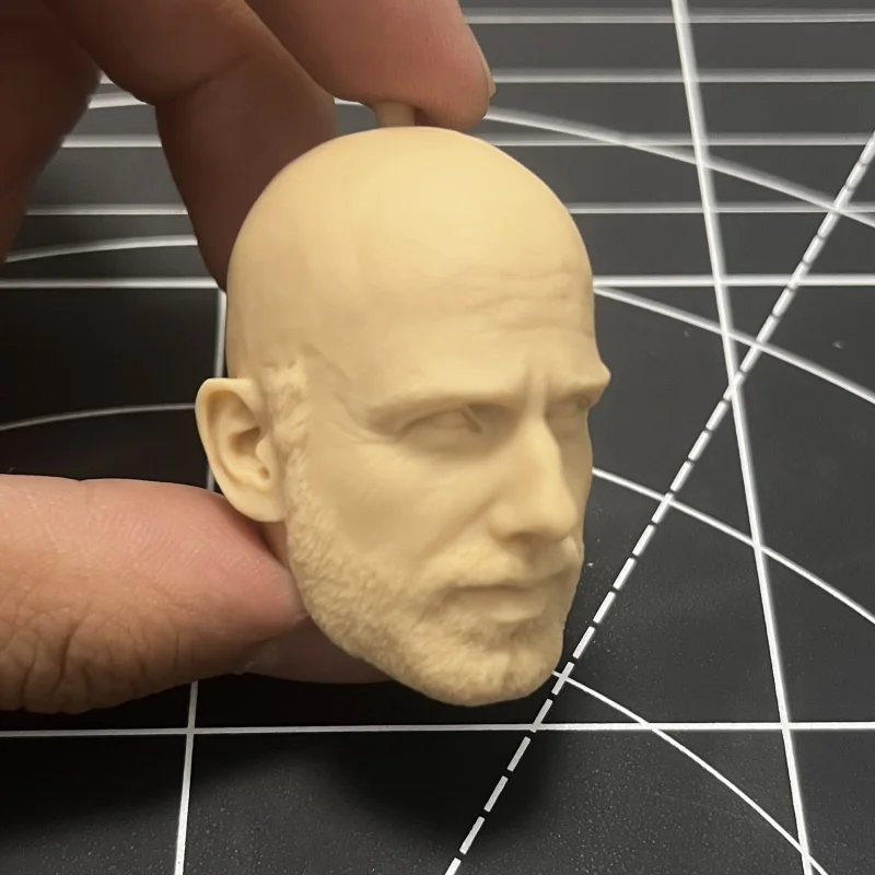 Azhan 1/6 unbemalter Wissenschaftler-Kopfsatz – verrücktes Erfinder-Modell (spiky Hair Sculpt mit Sabberwirkung) für individuelle Figuren zum Selbermachen