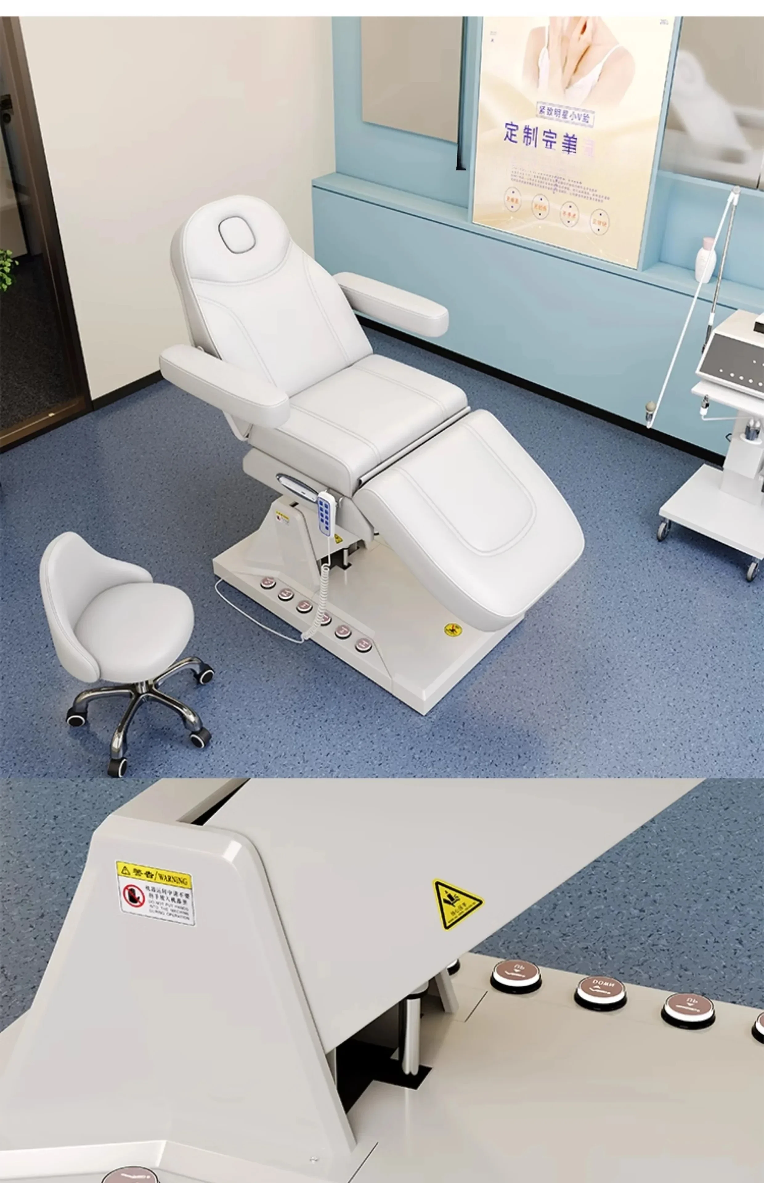 Nordic electric liftable massage bed beauty salon special bed multi-functional tattoo bed