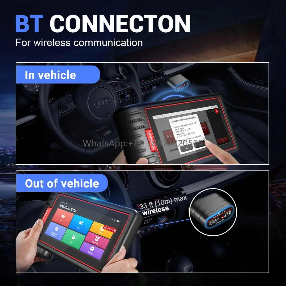 Kingbolen OBD2 Code Reader S6 Full System Automotive Scanner Hot Selling Diagnostic Tool PK ThinkTool ThinkScan Max