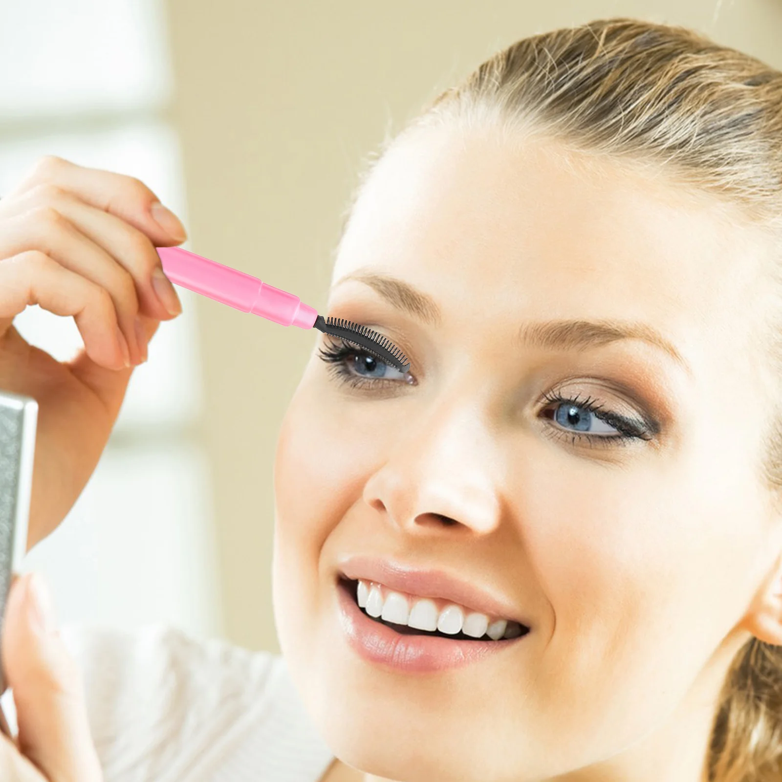 6 stuks Soft Touch siliconen wimperborstel voor delicate ogen Stijlvol kleurontwerp Lichtgewicht reisformaat Mascara Wand