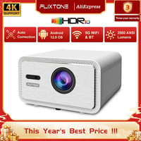 Flixtone D9W Mini Projector 2500 ANSI full hd 1080P 4k Projectors for Movies Beam Android Smart tv Video LED Home Theater