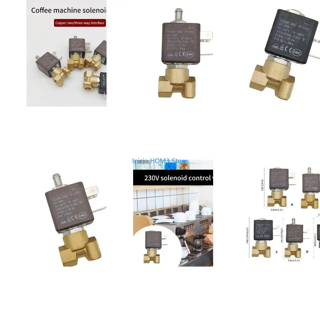 A5YD Professional Steam Gas Solenoid Water Valves Ensures Stable Operation Electromagnetic Control Valves Coffee Maker Parts
