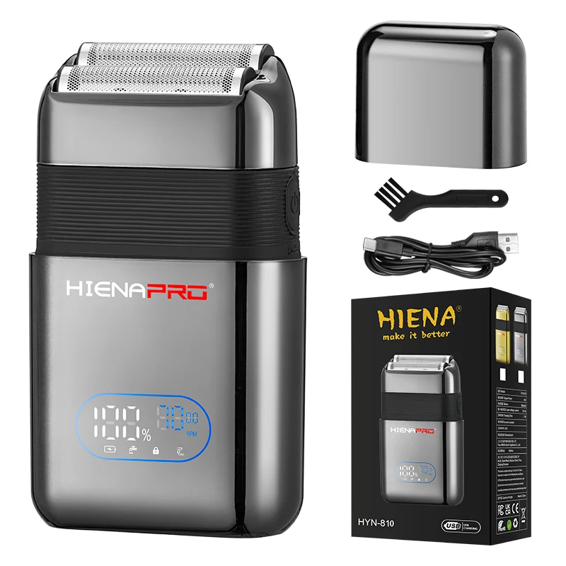 

HIena New Electric Shaver with LED Display Screen Rechargeable Hair Beard Razor Bald Head Shaving for Men