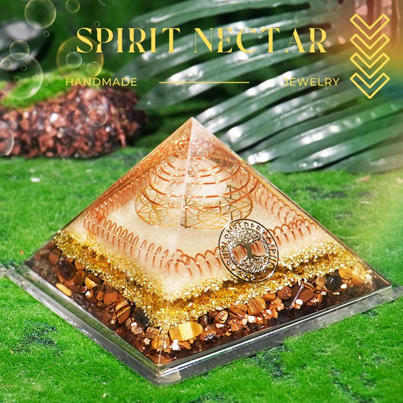 

Money drawing Orgonite Pyramid-Spiral Copper Wire Orgone Pyramid Positive EnergyGenerator Healing Reiki EMF Protection