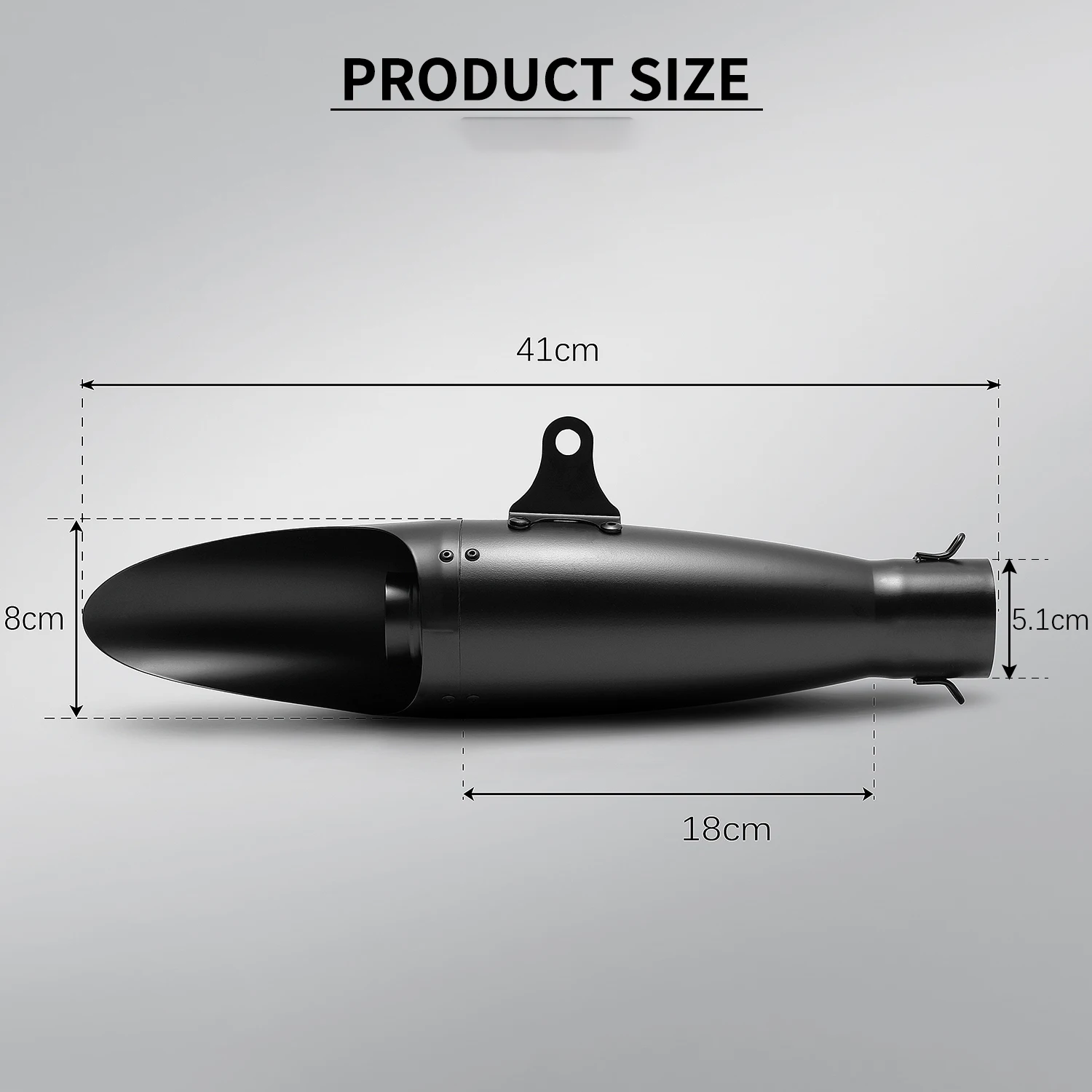 

airship Universal Moto Exhaust Pipe tail end Modification Muffler Escape Slip-On Link Compatible Various Tailpipe adapter suitab
