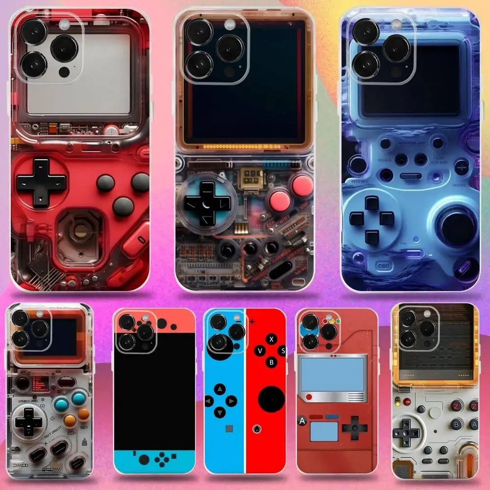 

Game Controllers Phone Case For iPhone 16,15,14,13,12,11 Pro,Max,Plus,X,XS,XR,SE,Mini Transparent Silicone Soft