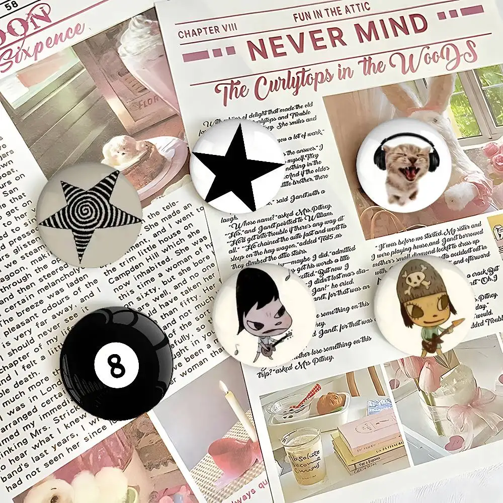 Yoshitomo-Nara-Y2K شارات جمالية صفيح لينة زر دبوس بروش شارة معدنية مخصصة مجوهرات اكسسوارات قبعة حقيبة التلبيب