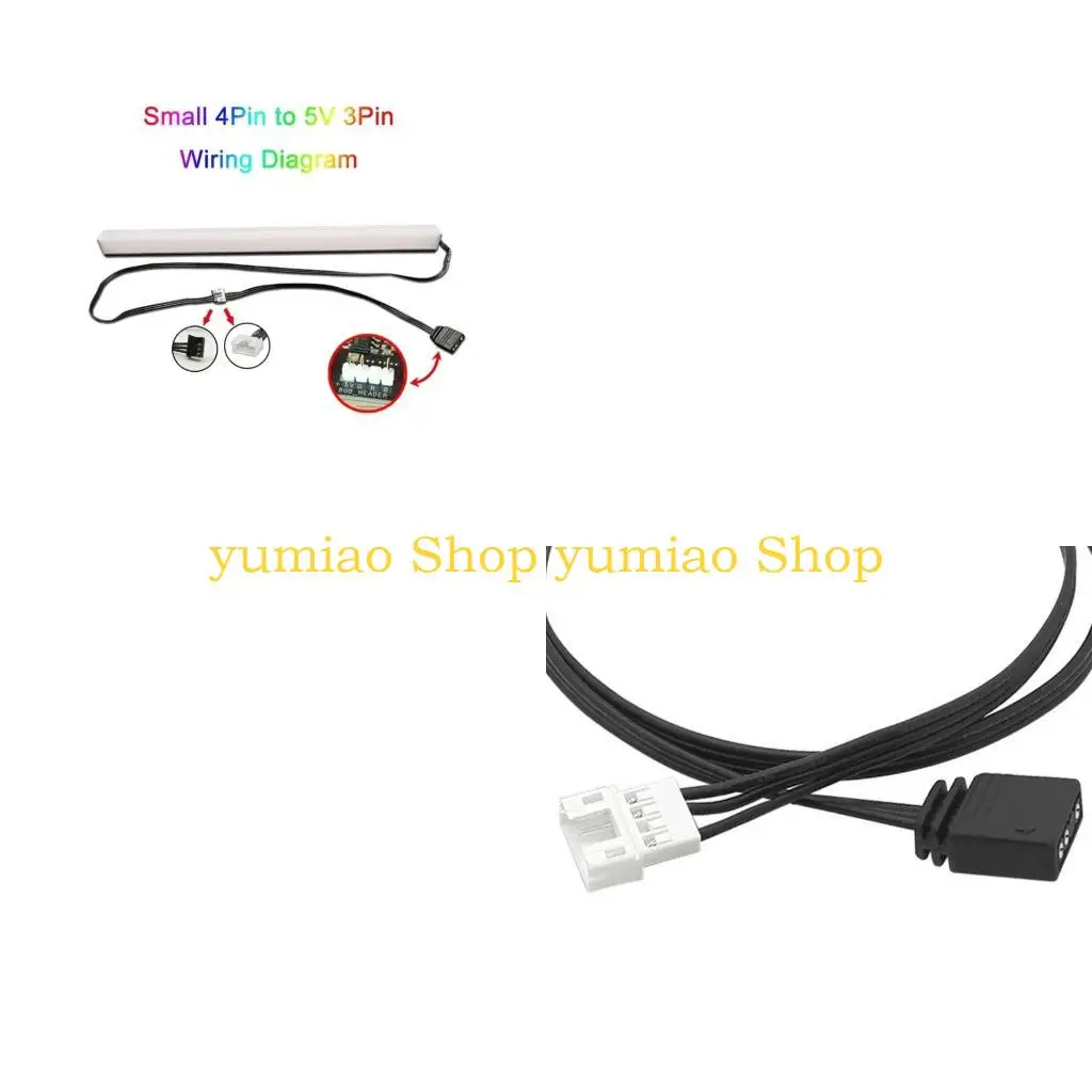 

587b 4 -контакт до 5 В 3 -контактный кабель преобразования Argb Cable Argb Splitter Cable 5V 3PIN до 4 PIN