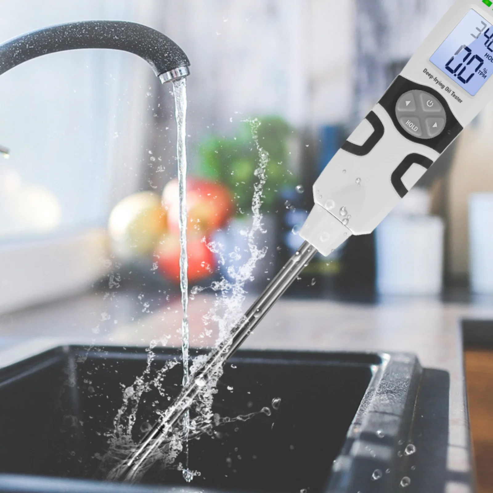 DT-70 Cooking Fryer Oil Tester with Sound and Visual Alarm, Oil Fryer Quality Tester for Frying Oil